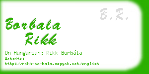 borbala rikk business card